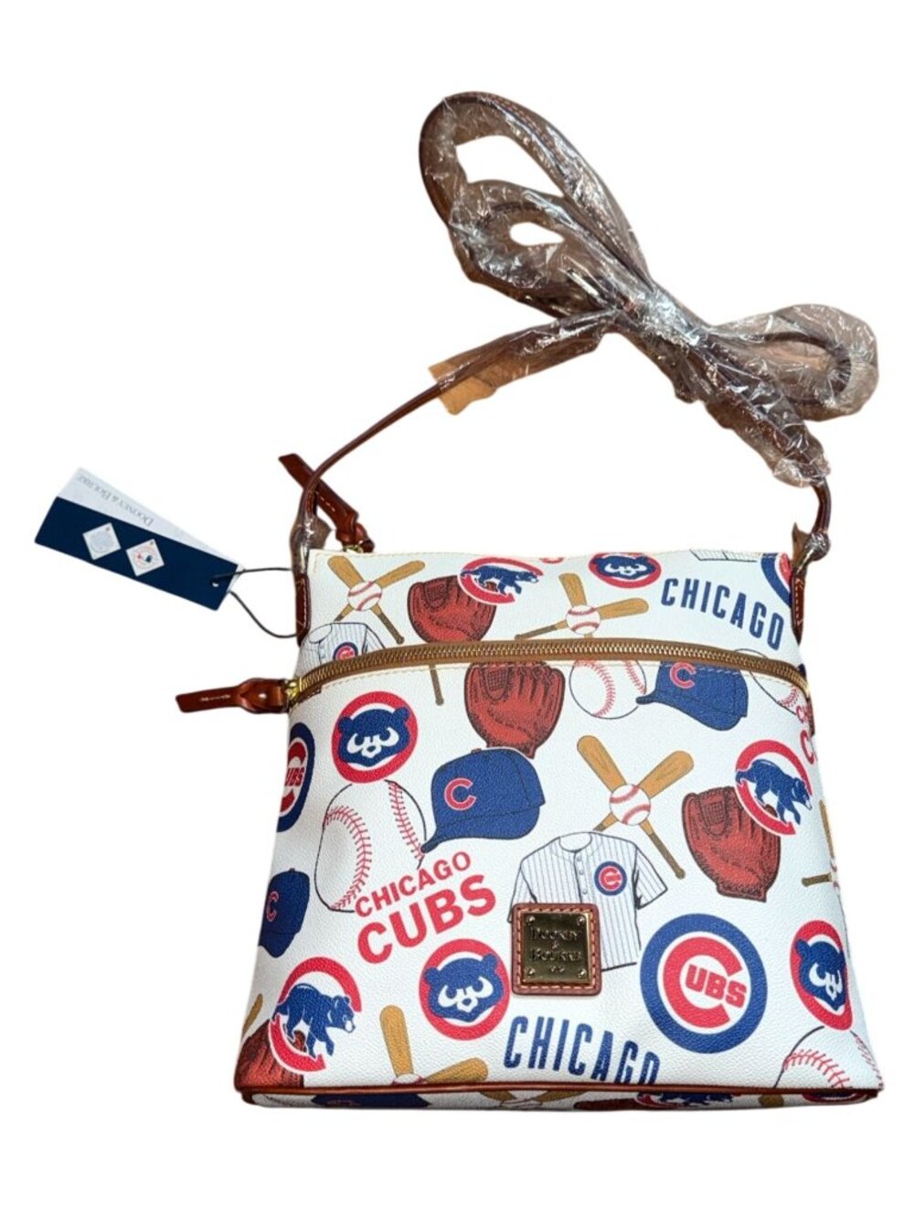 Dooney & Bourke Chicago Cubs Game Day Crossbody Purse-10"x10"x4"-New